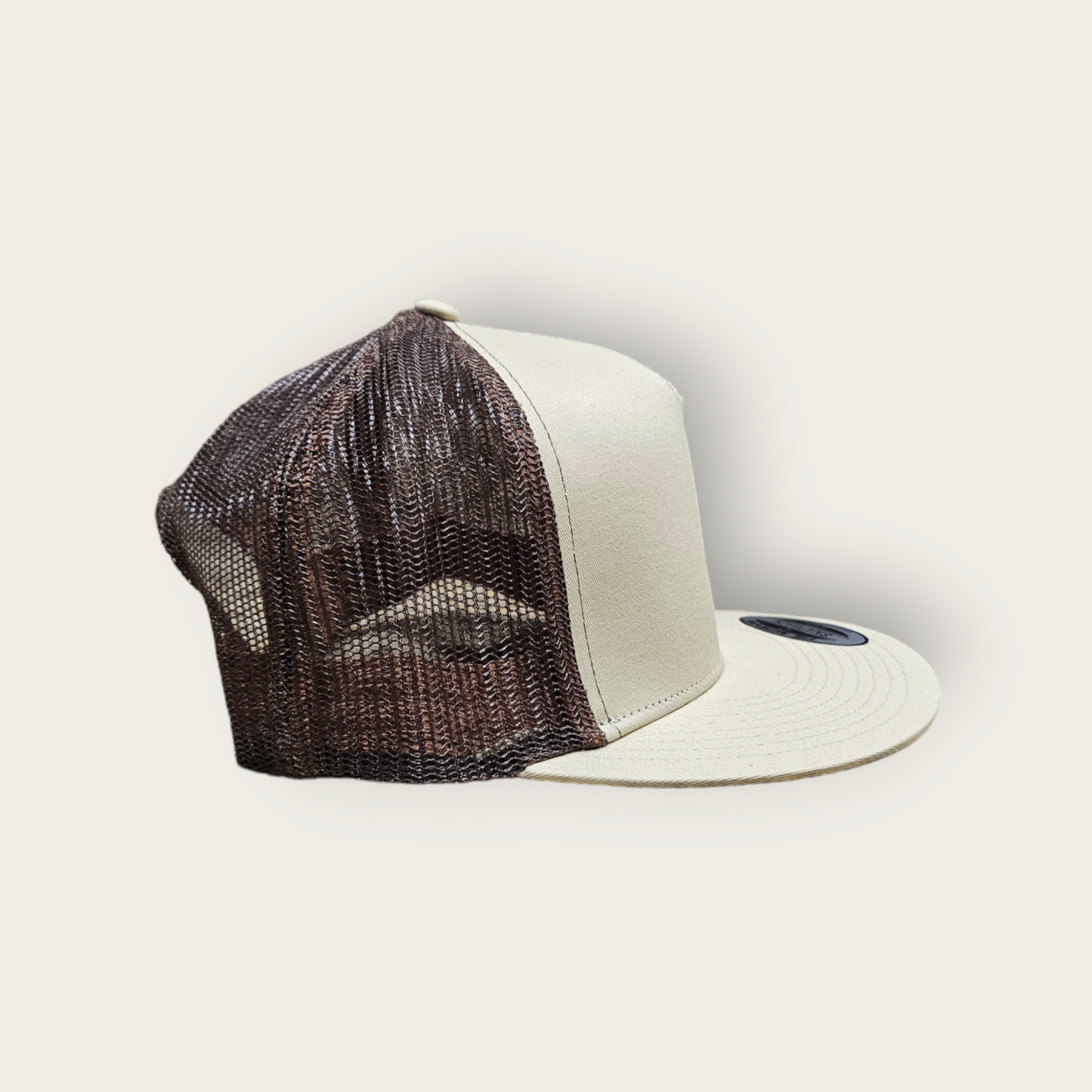 5 Panel Khaki/Brown Trucker Hat Snapback 105C