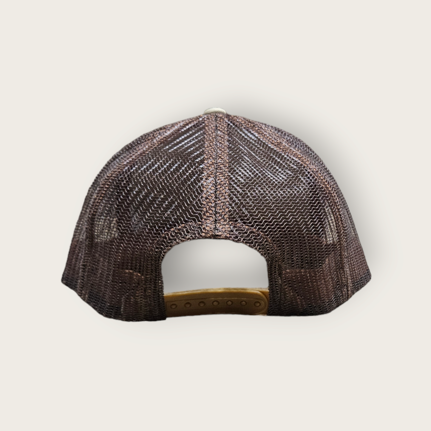 5 Panel Khaki/Brown Trucker Hat Snapback 105C