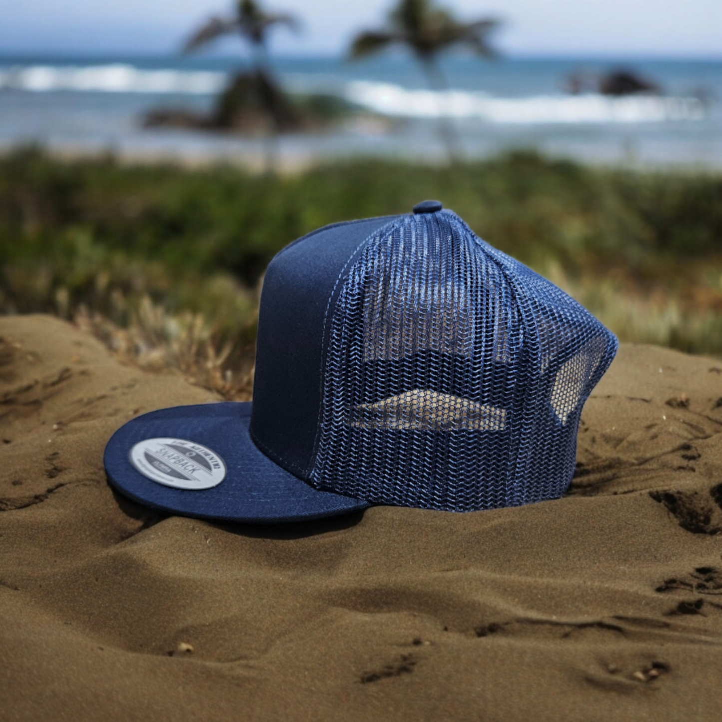 5 Panel Navy/Navy Trucker Hat Snapback 105C