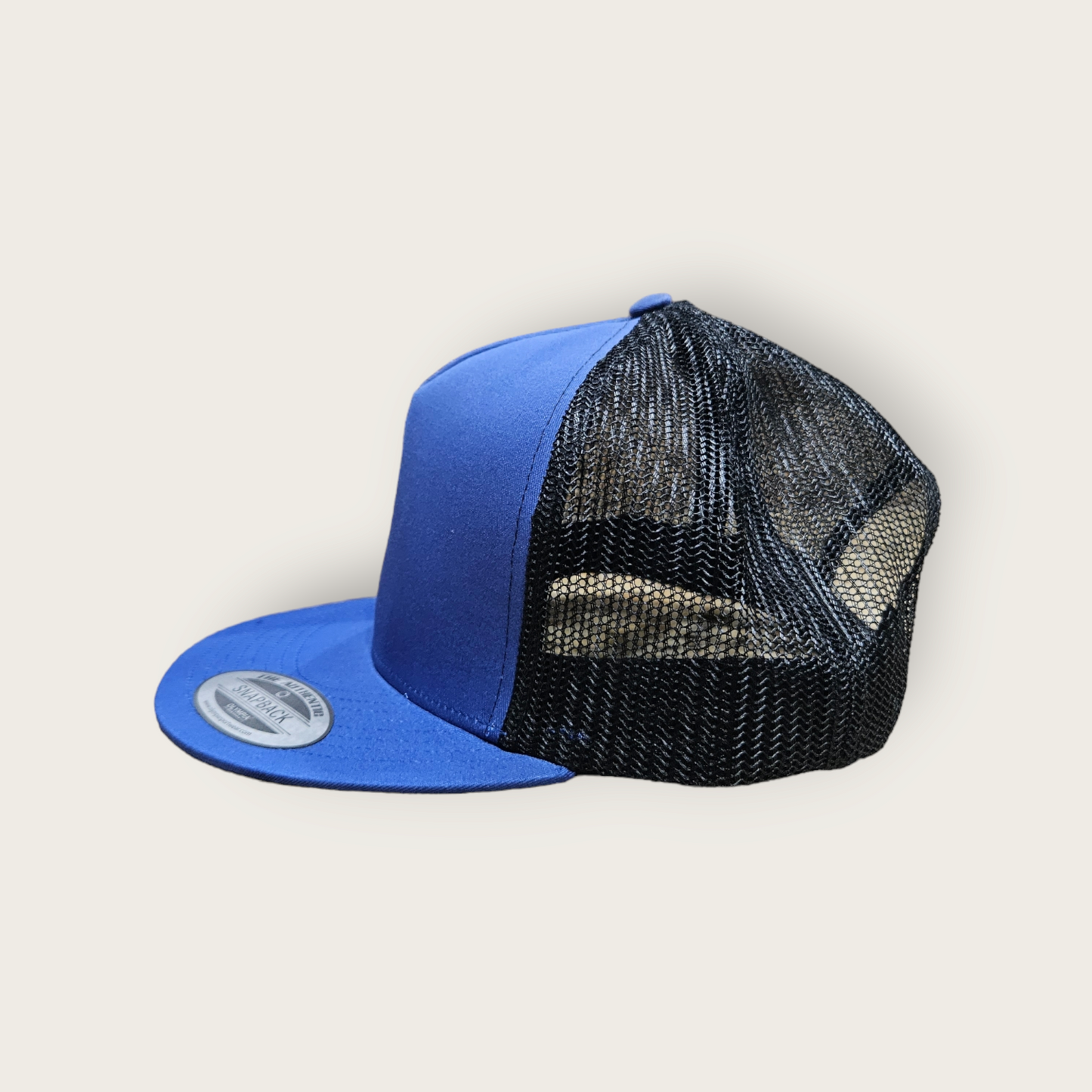 5 Panel Royal/Black Trucker Hat Snapback 105C