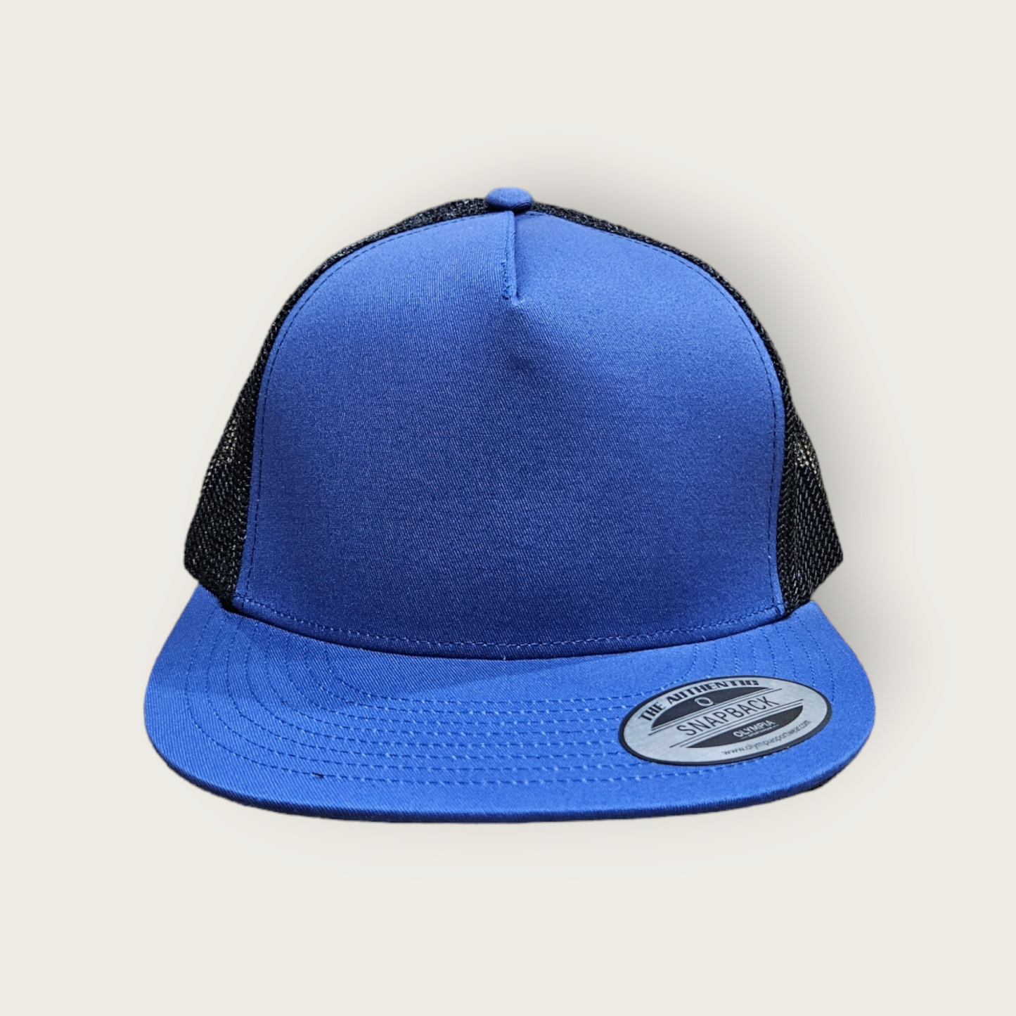 5 Panel Royal/Black Trucker Hat Snapback 105C
