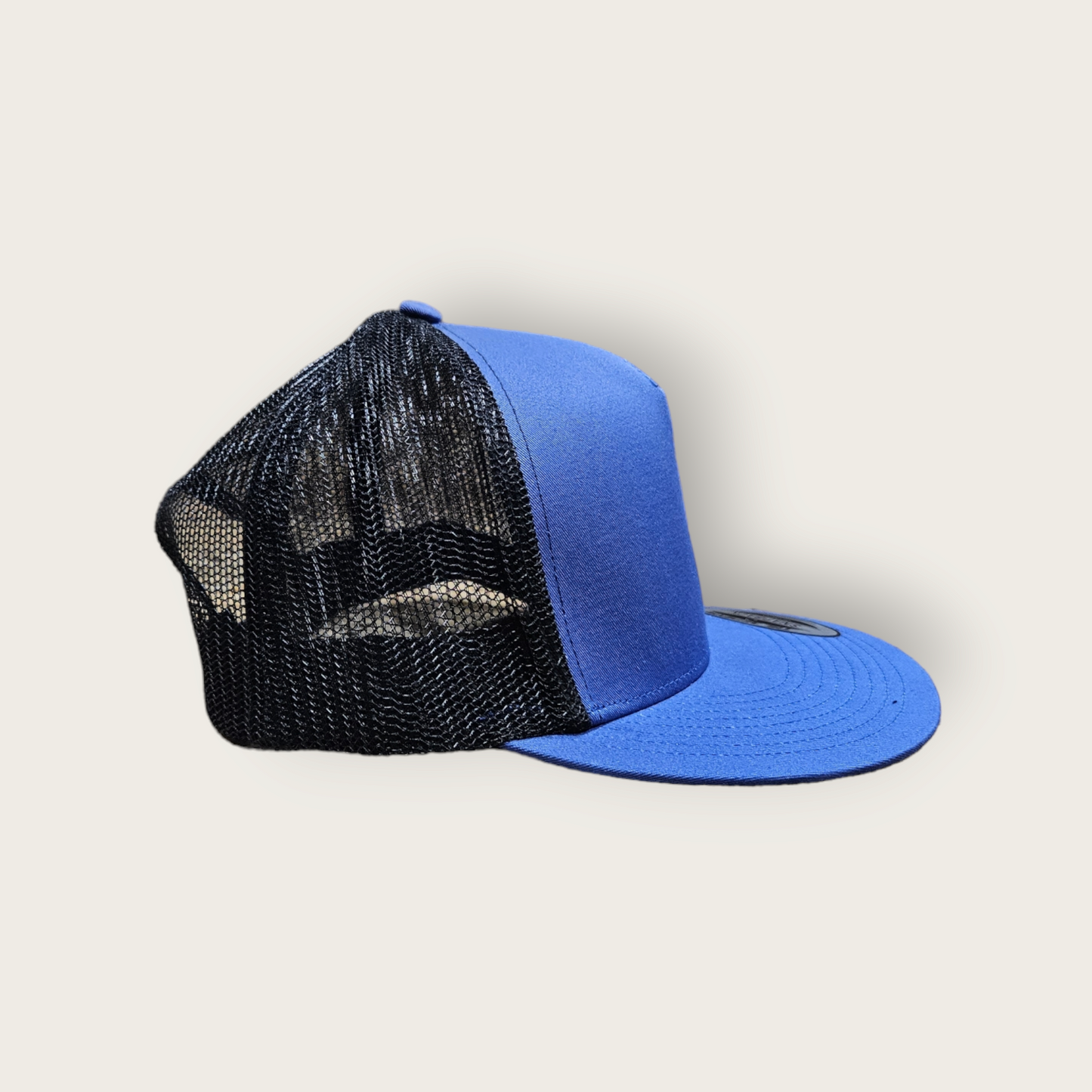 5 Panel Royal/Black Trucker Hat Snapback 105C