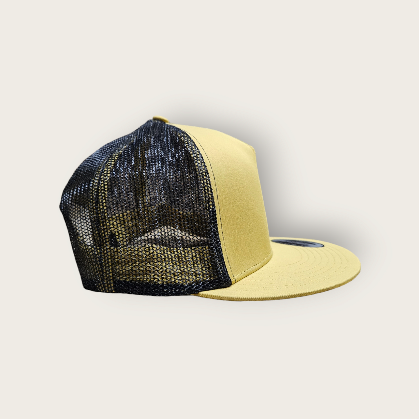 5 Panel Gold/Black Trucker Hat Snapback 105C