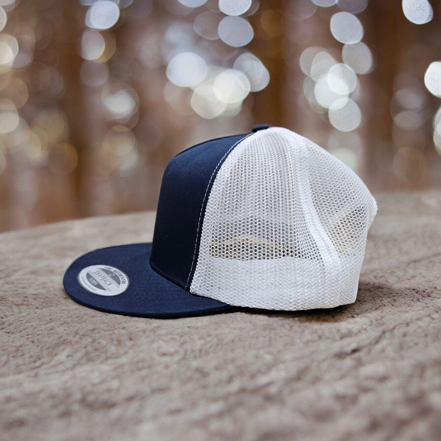 5 Panel Navy/White Trucker Hat Snapback 105C