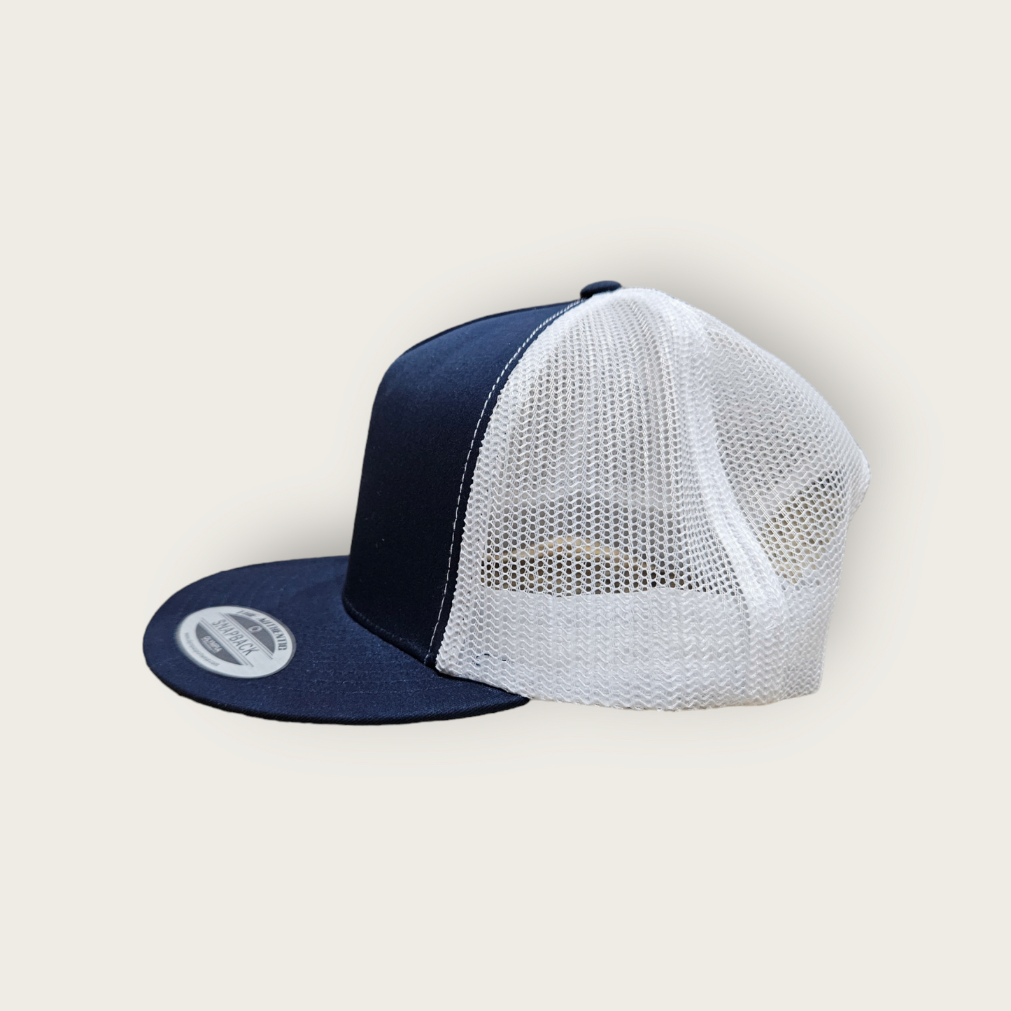 5 Panel Navy/White Trucker Hat Snapback 105C