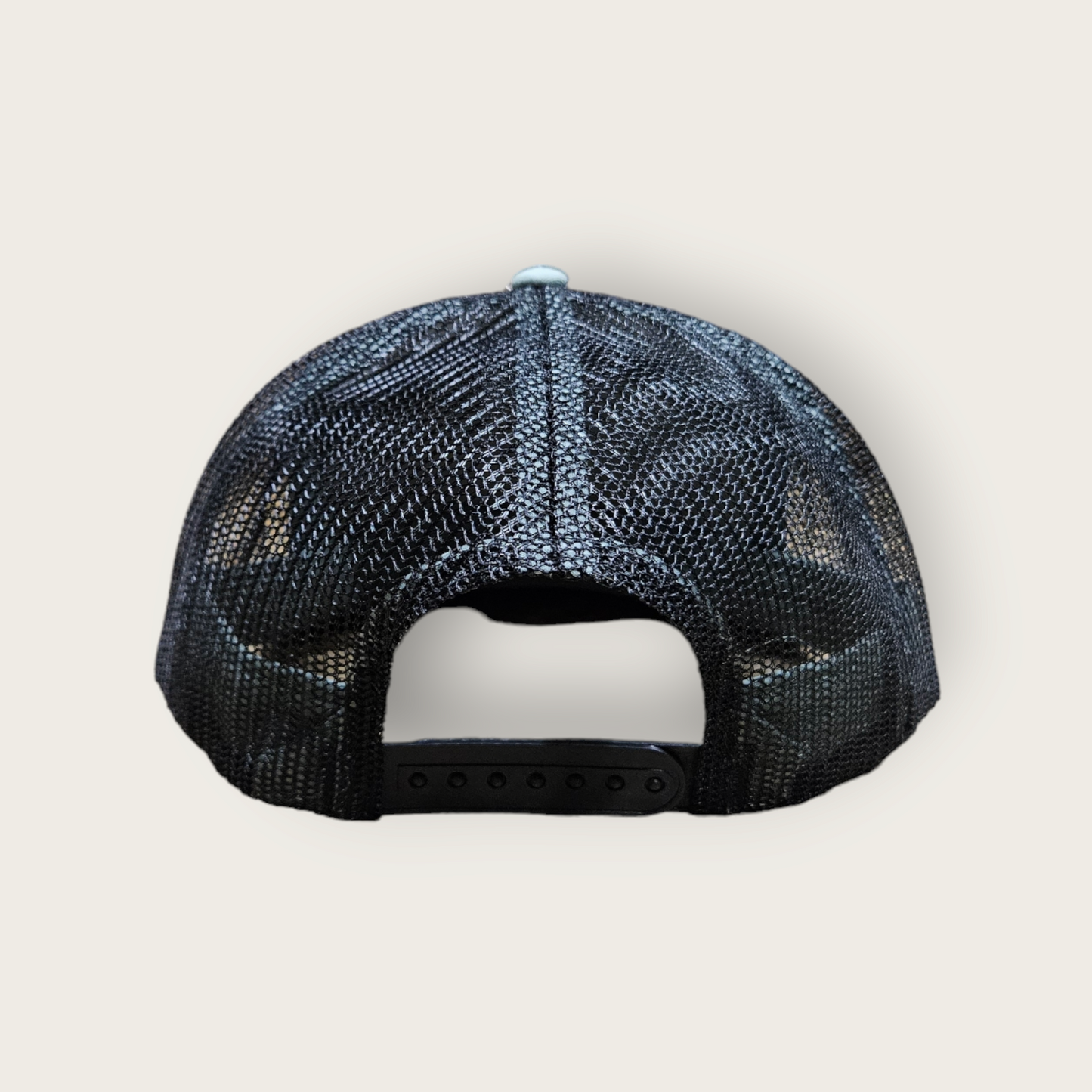 7 Panel Light Stone/ Black Trucker Hat Snapback 115C