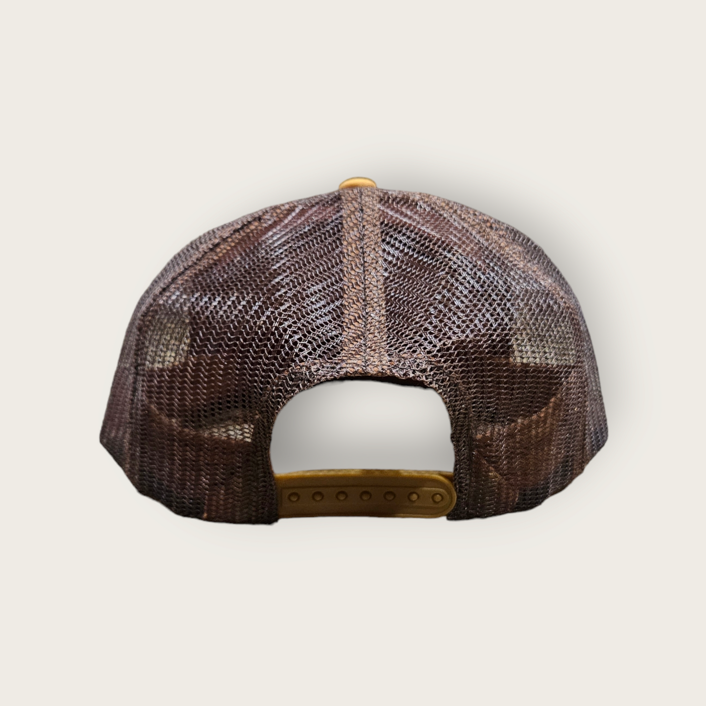7 Panel Gold/ Brown Trucker Hat Snapback 115C