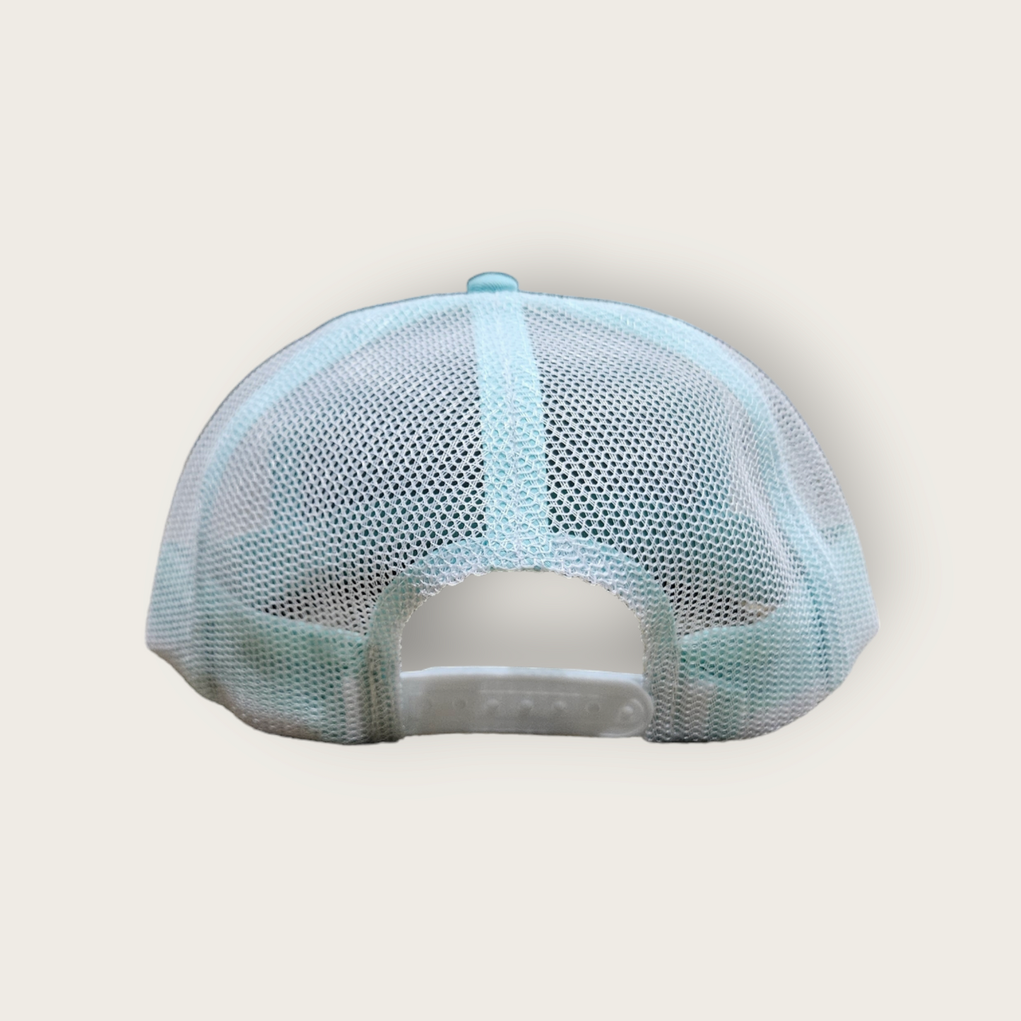 7 Panel Seafoam/ White Trucker Hat Snapback 115C