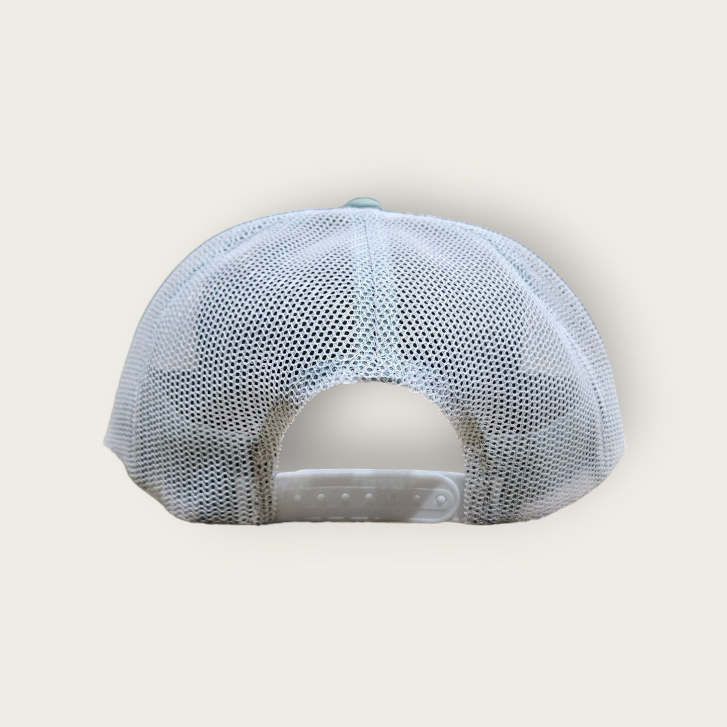 7 Panel Light Stone/ White Trucker Hat Snapback 115C