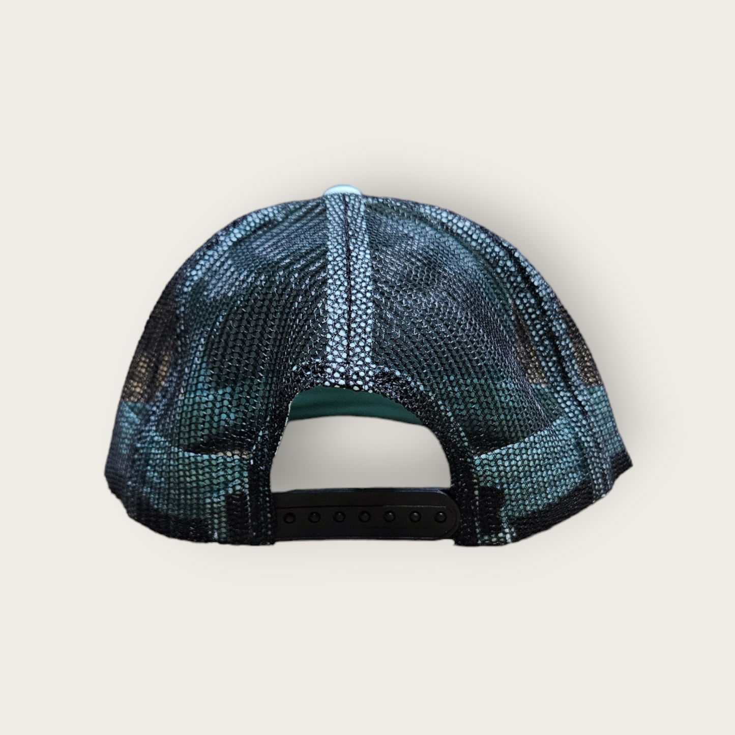 7 Panel Seafoam/ Black Trucker Hat Snapback 115C
