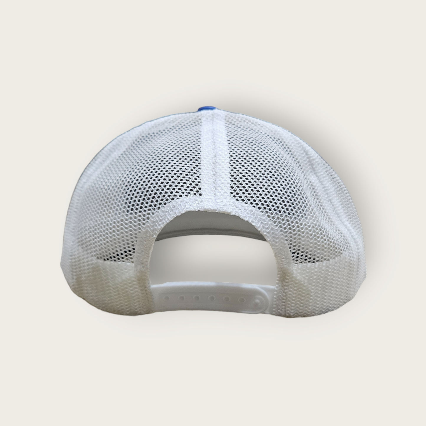 7 Panel Royal/ White Trucker Hat Snapback 115C
