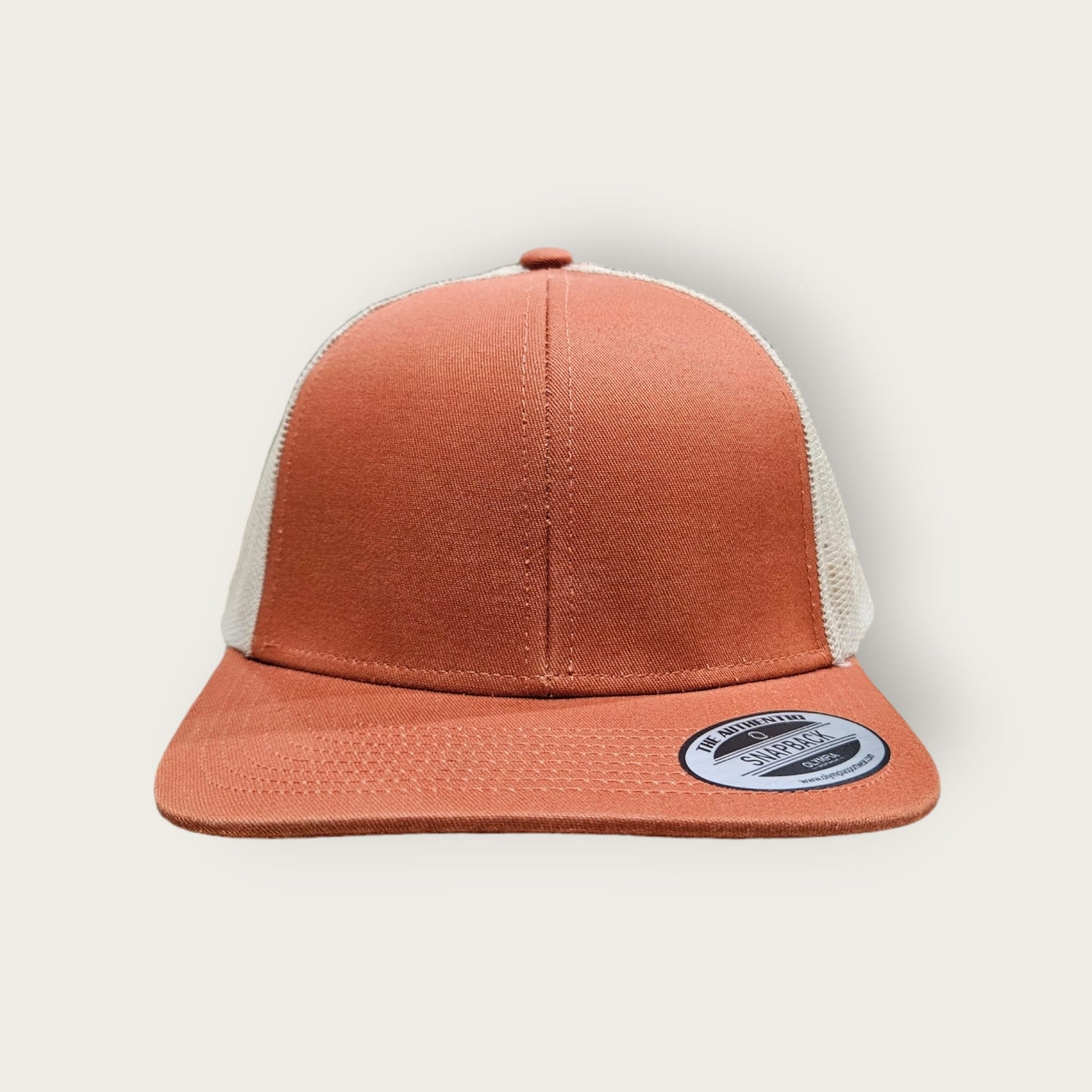 6 Panel Carmel/Khaki Trucker Hat 110C