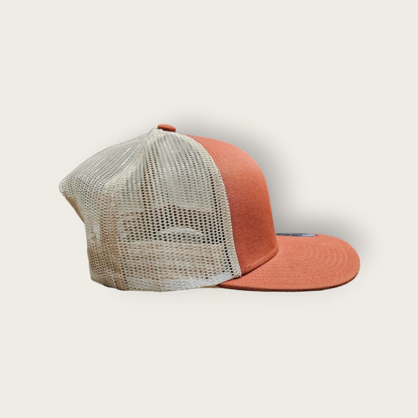6 Panel Carmel/Khaki Trucker Hat 110C