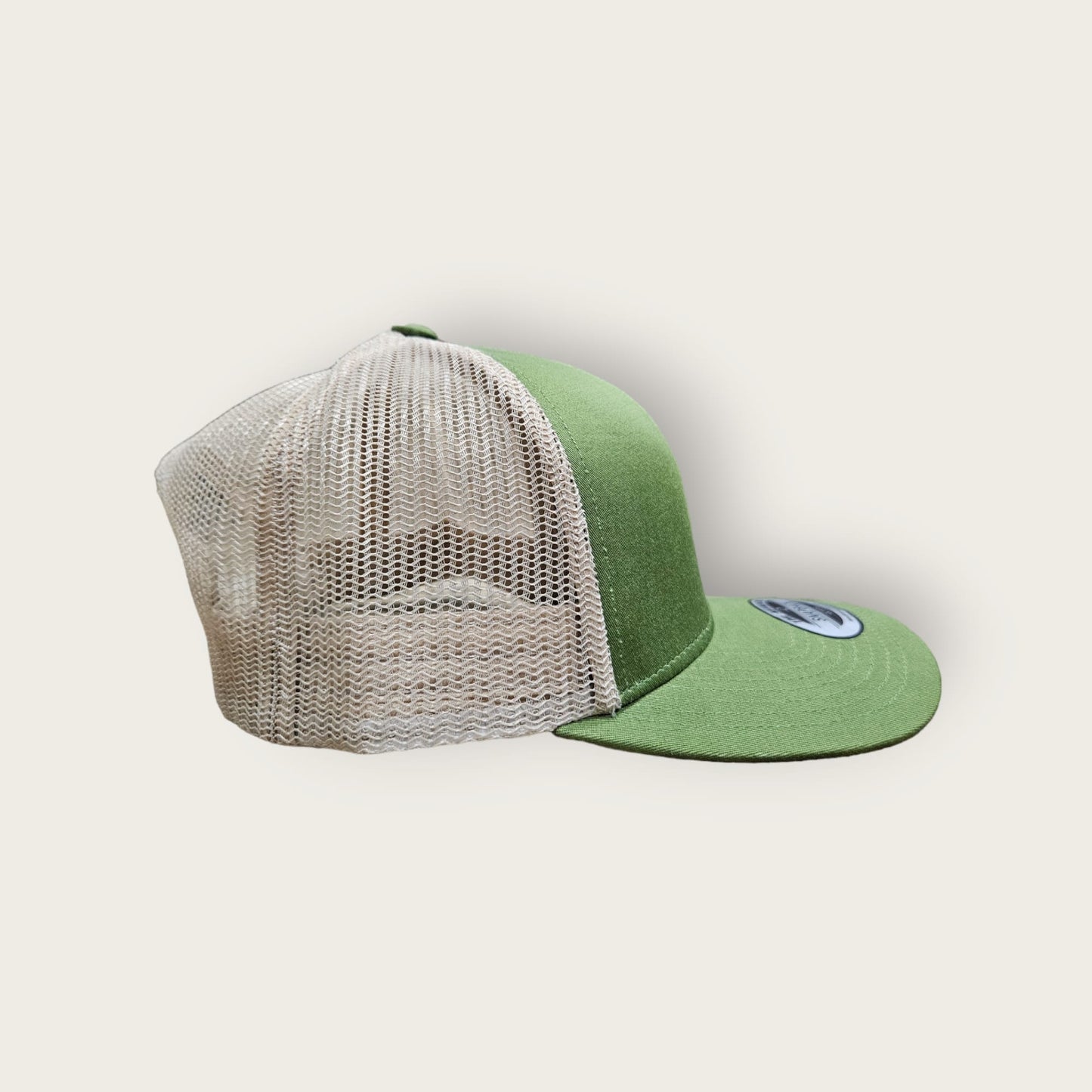 6 Panel Hunter Green/Khaki Trucker Hat 110C