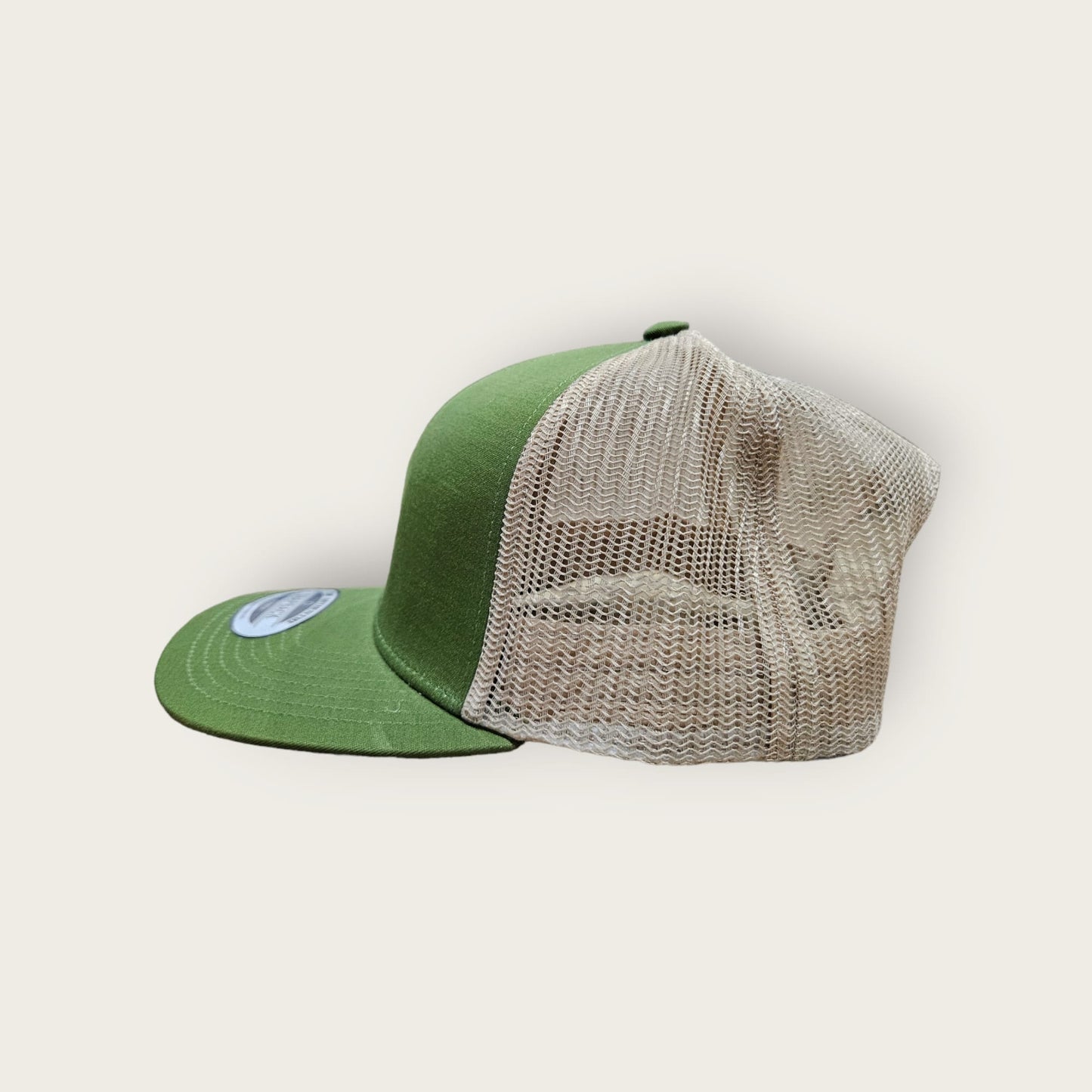 6 Panel Hunter Green/Khaki Trucker Hat 110C