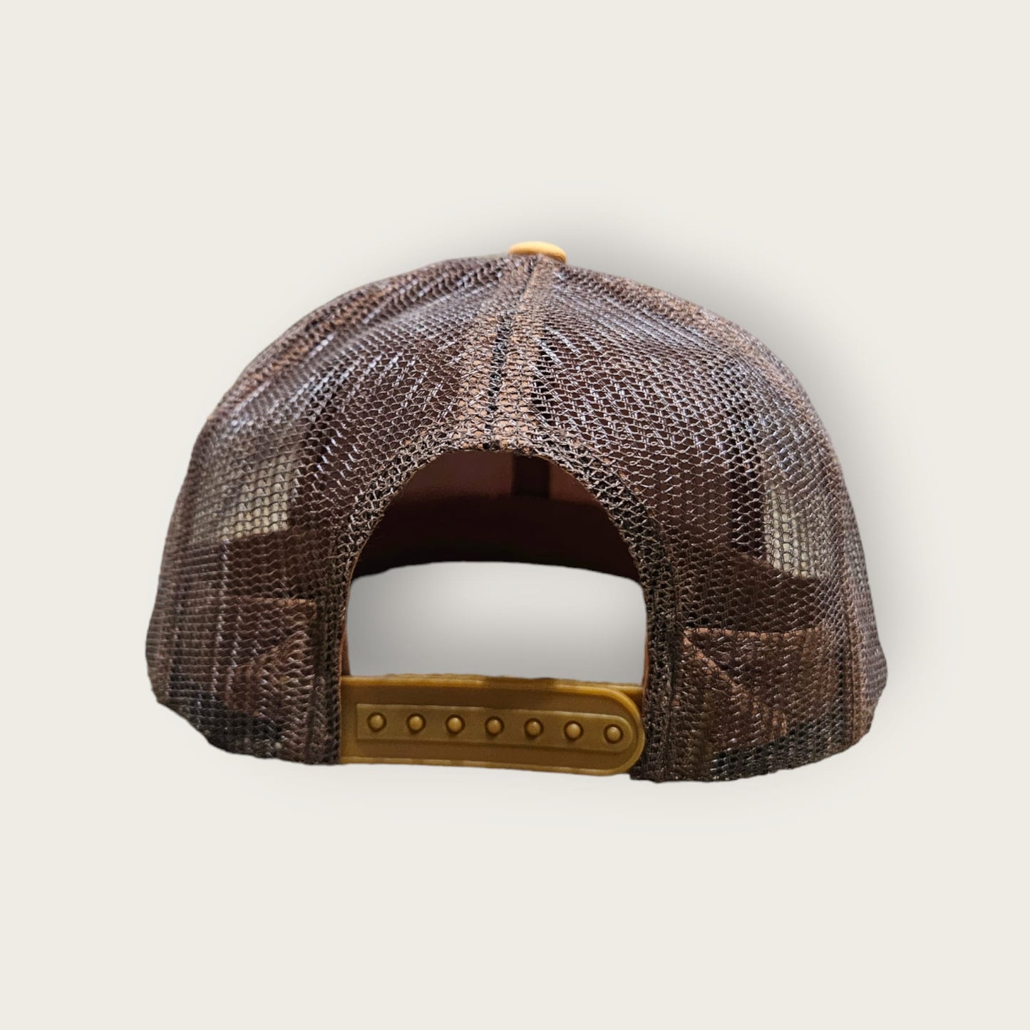 6 Panel Gold/Brown Trucker Hat 110C