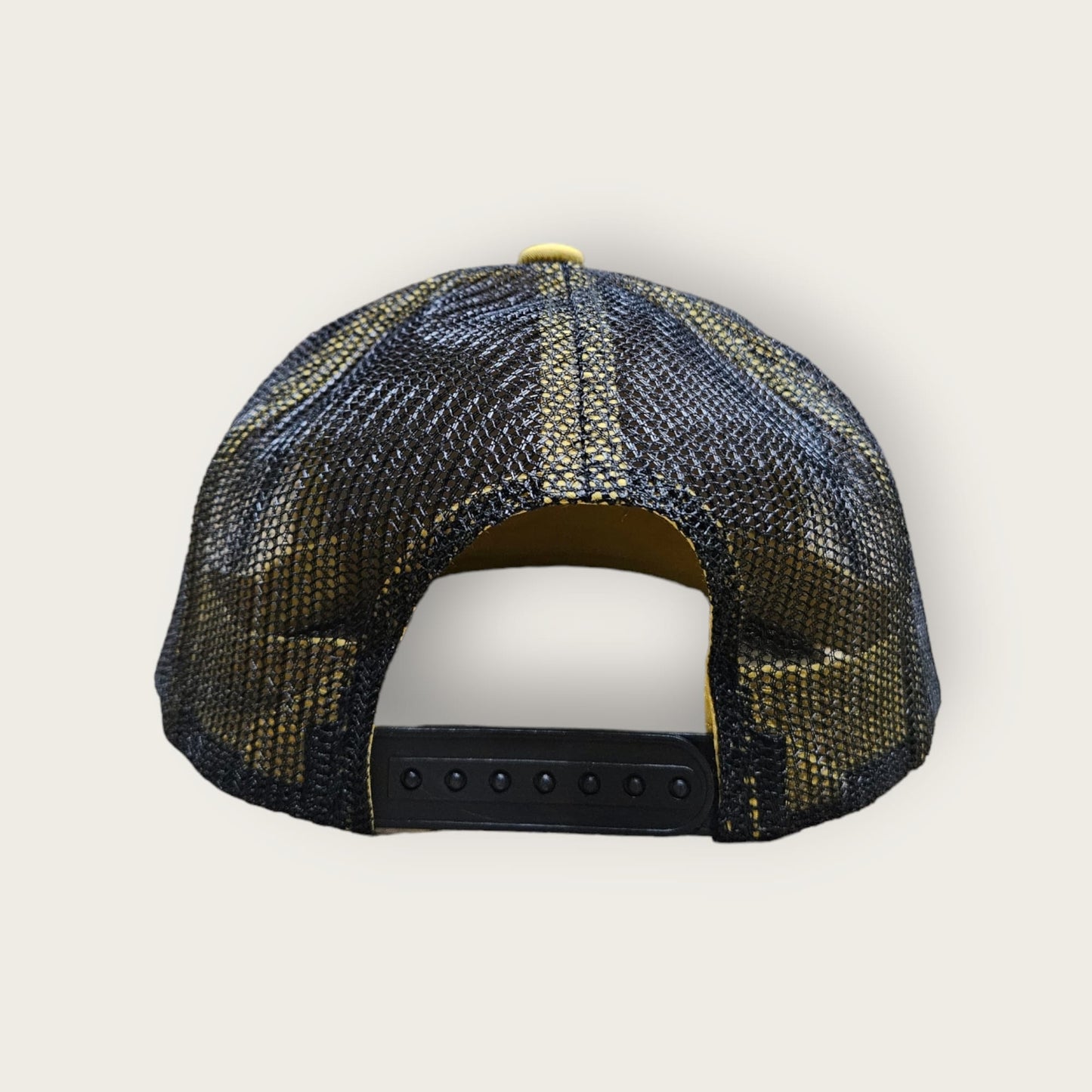 6 Panel Gold/Black Trucker Hat 110C
