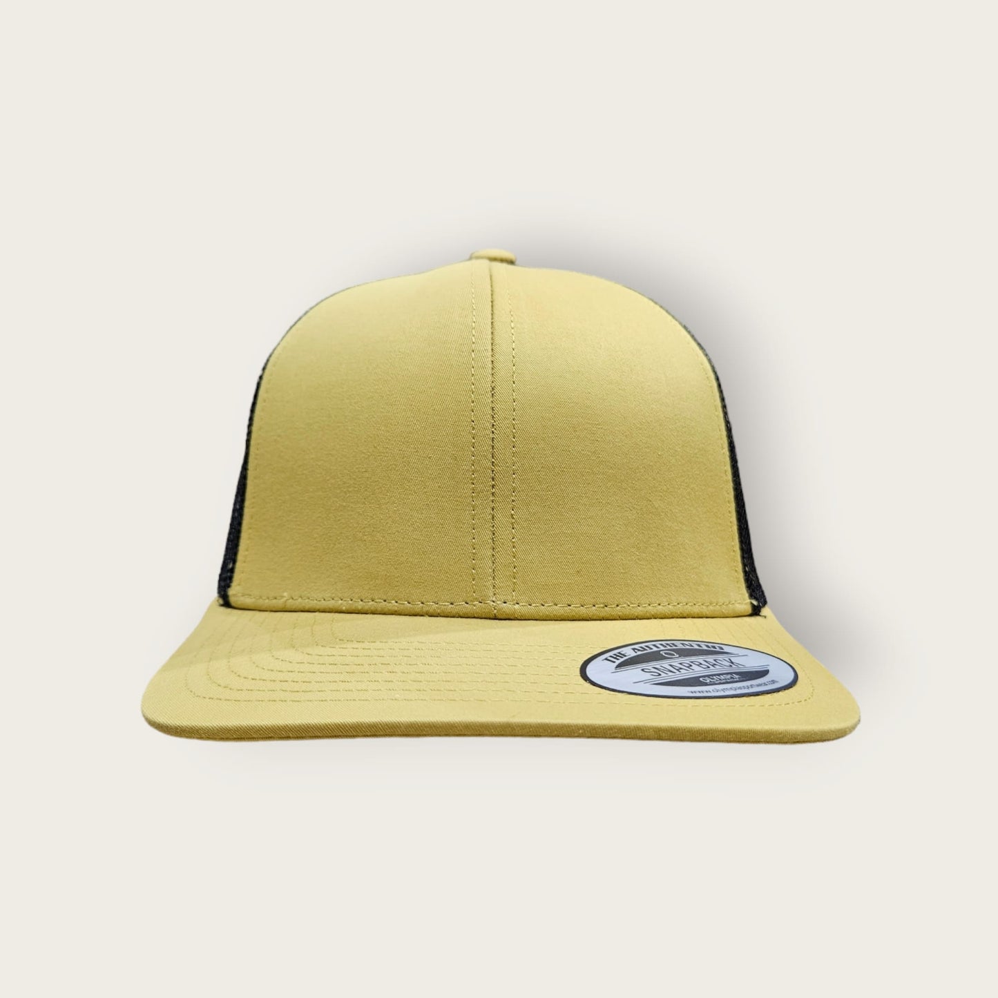 6 Panel Gold/Black Trucker Hat 110C
