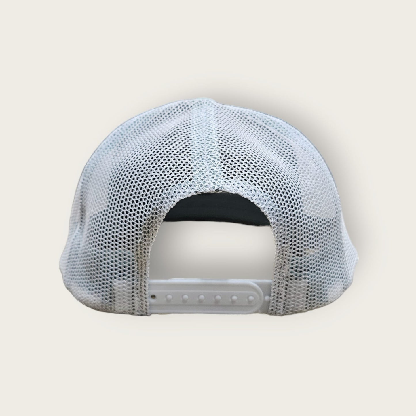6 Panel Light Stone/ White Trucker Hat 110C