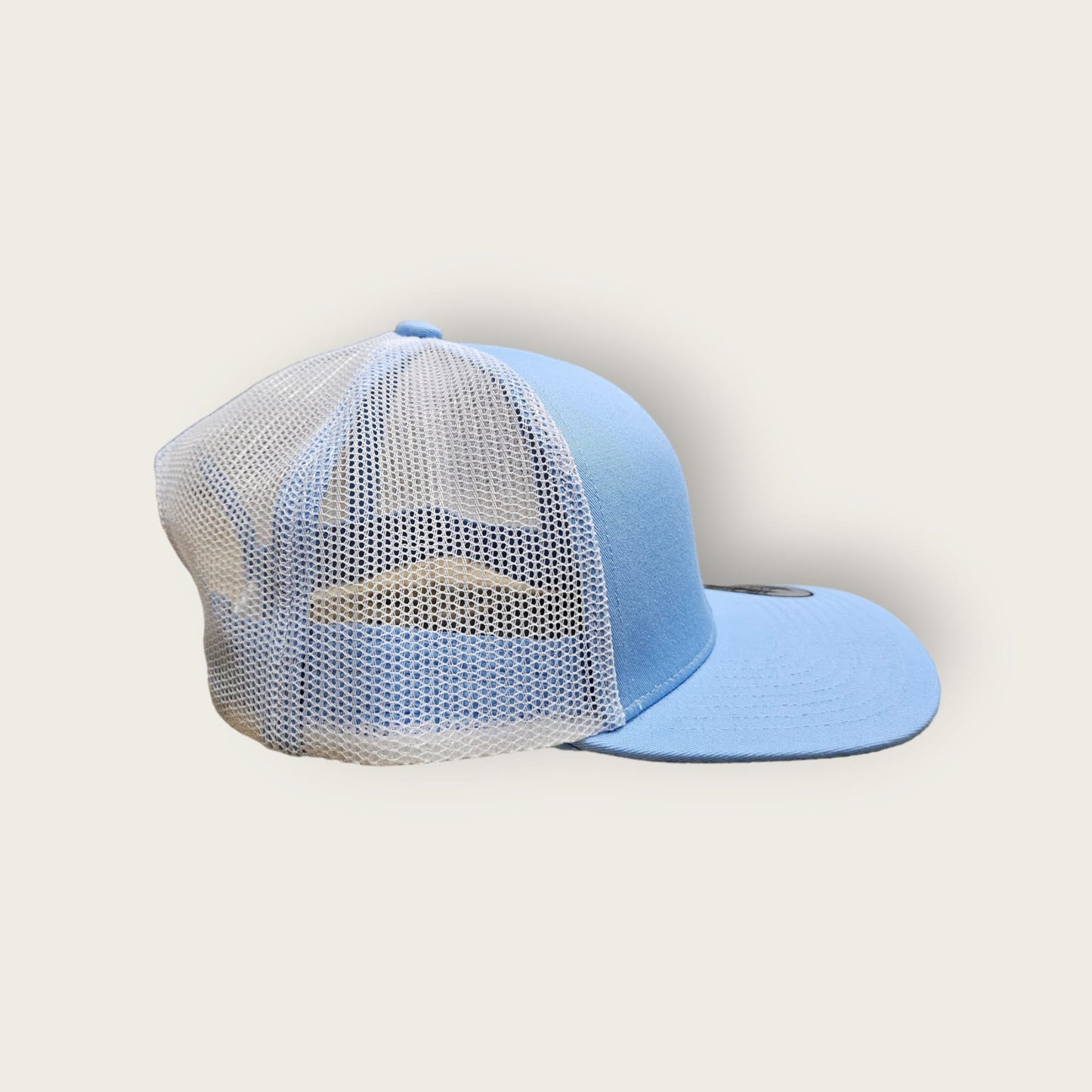 6 Panel Baby Blue/White Trucker Hat 110C