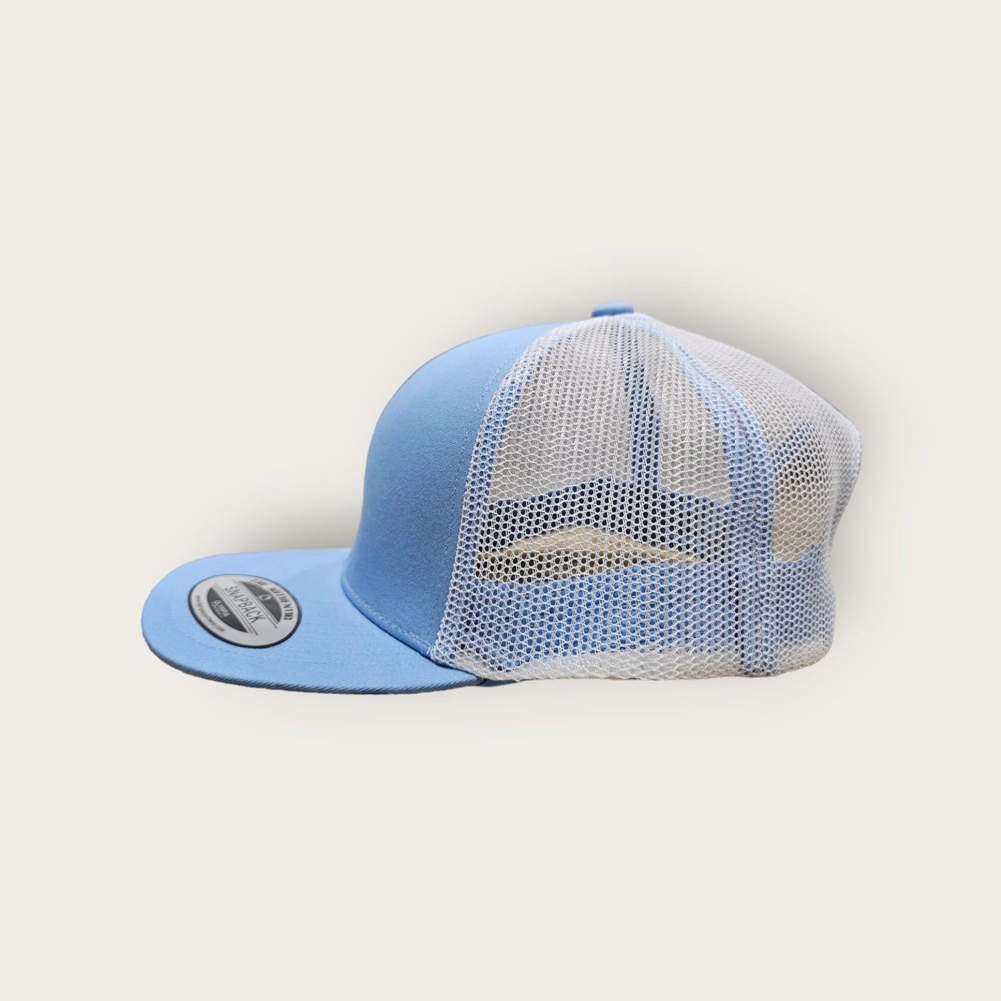 6 Panel Baby Blue/White Trucker Hat 110C