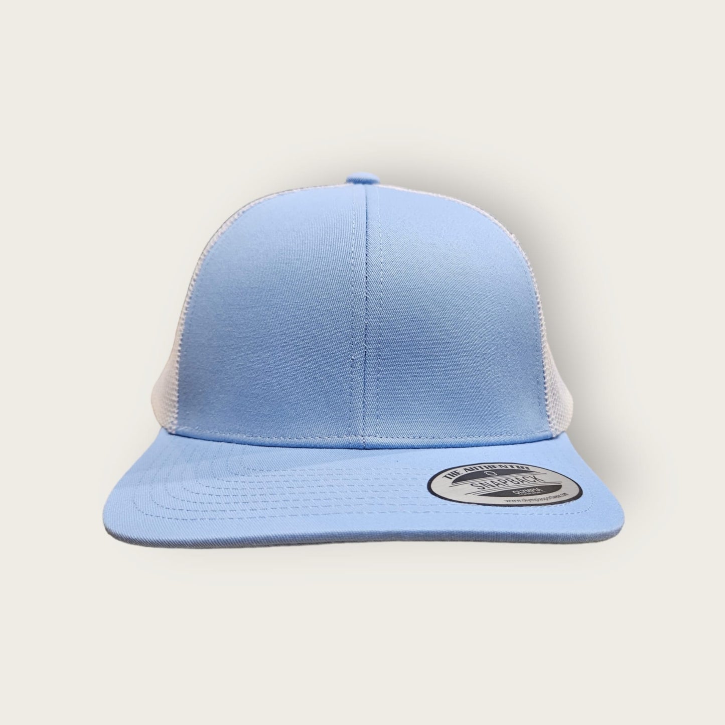 6 Panel Baby Blue/White Trucker Hat 110C