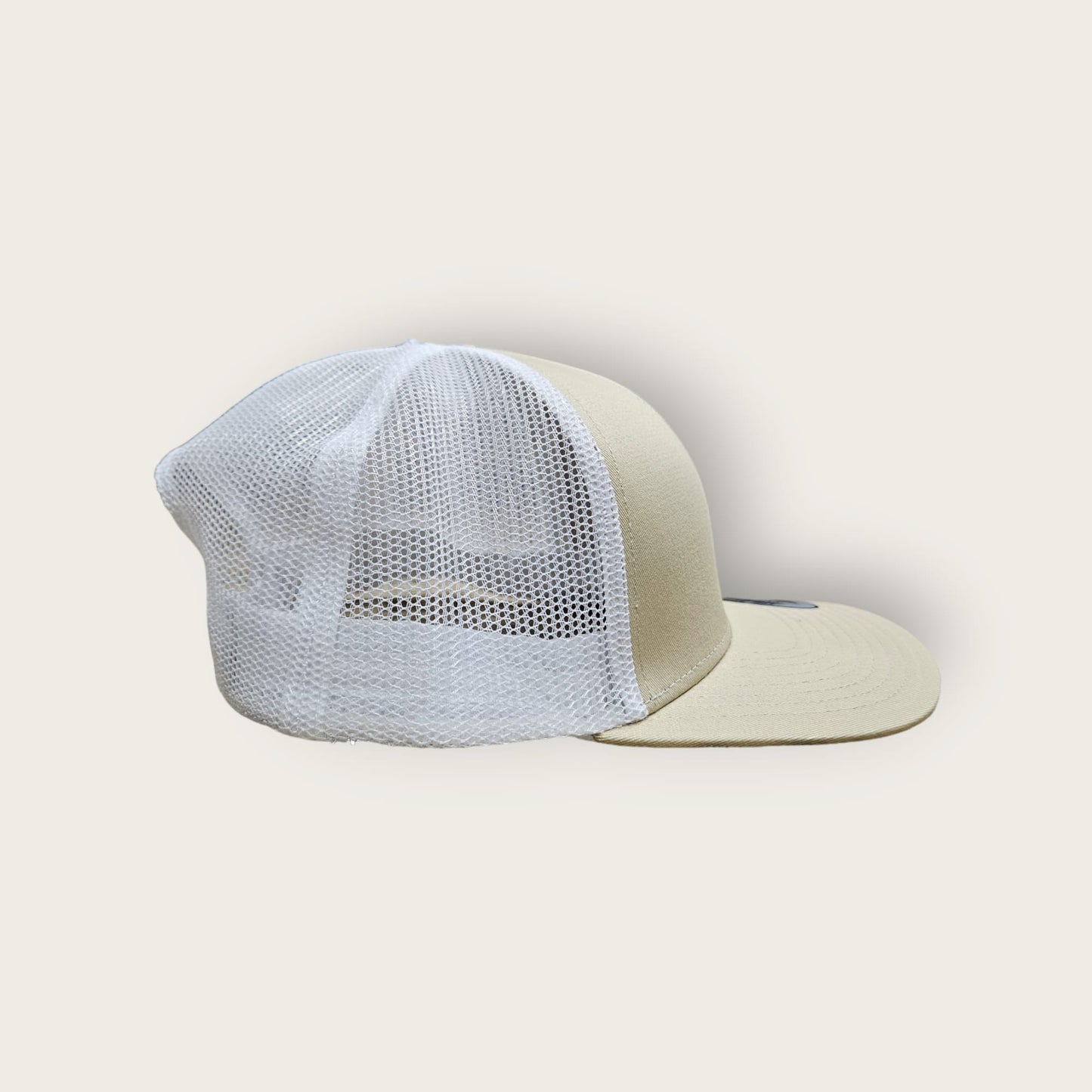 6 Panel Khaki/White Trucker Hat 110C
