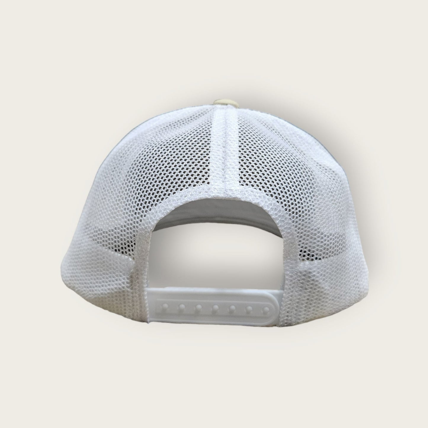 6 Panel Khaki/White Trucker Hat 110C