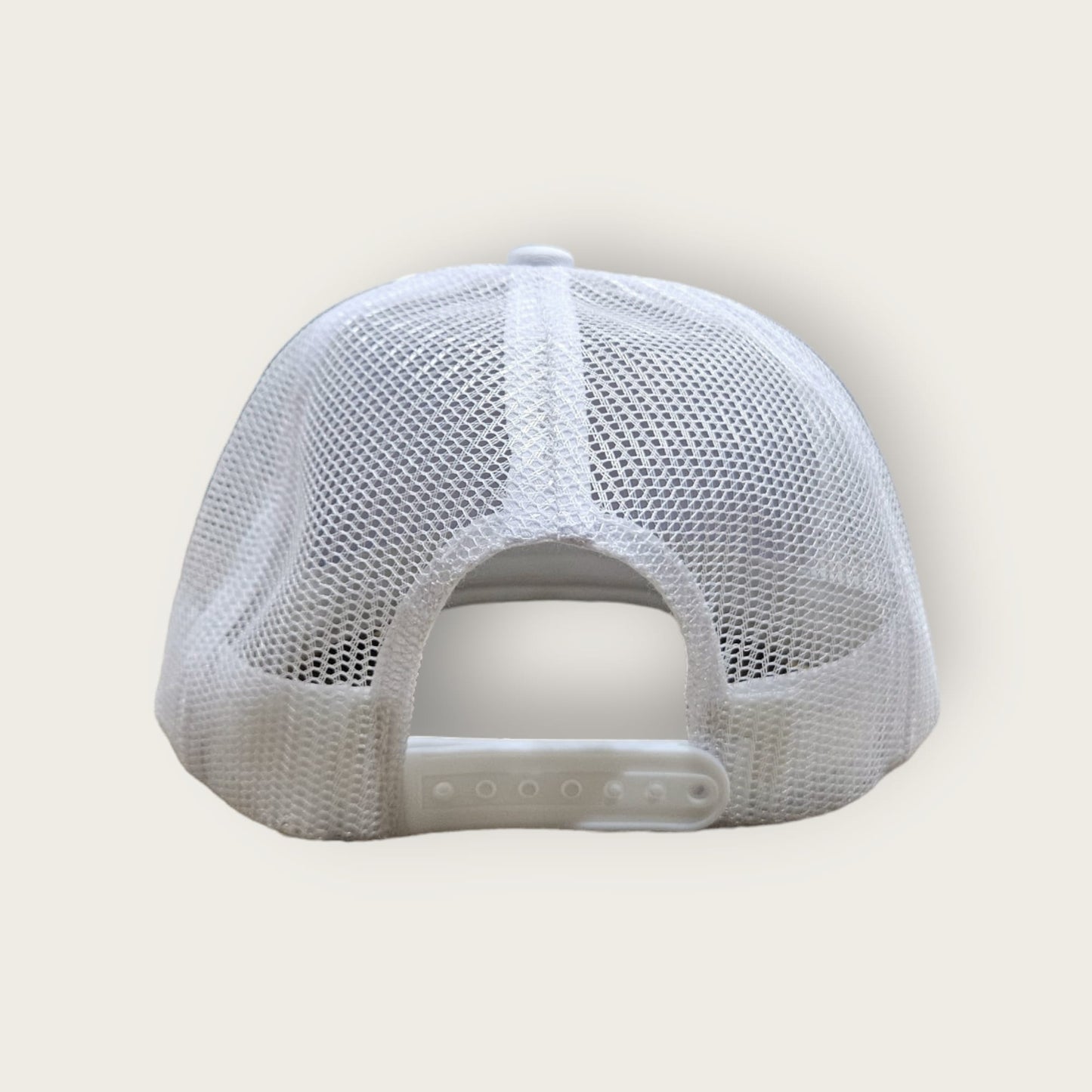 6 Panel White/White Trucker Hat 110C