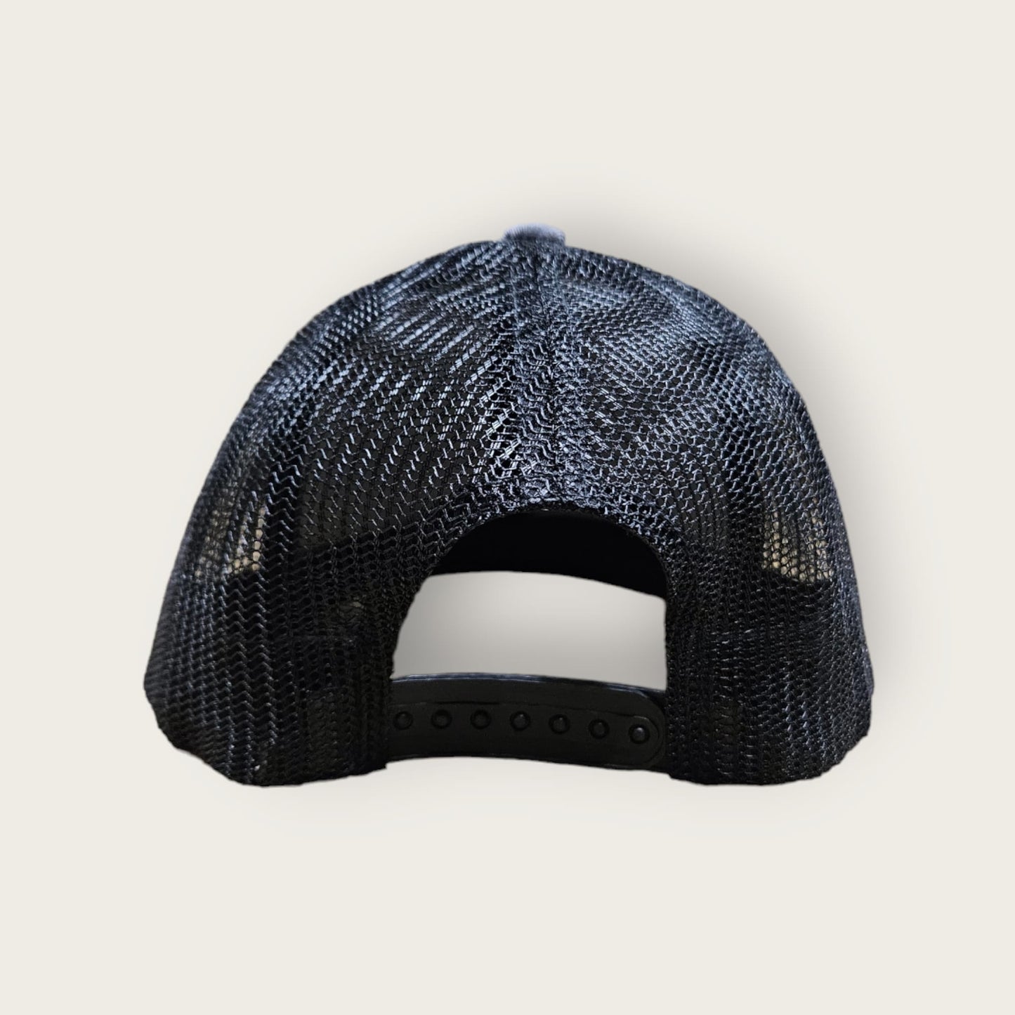 6 Panel Carmel/Black Trucker Hat 110C