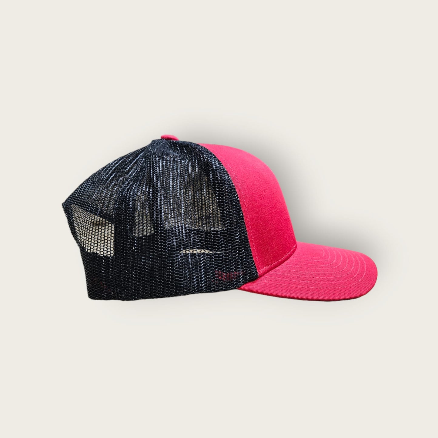 6 Panel Red/Black Trucker Hat 110C