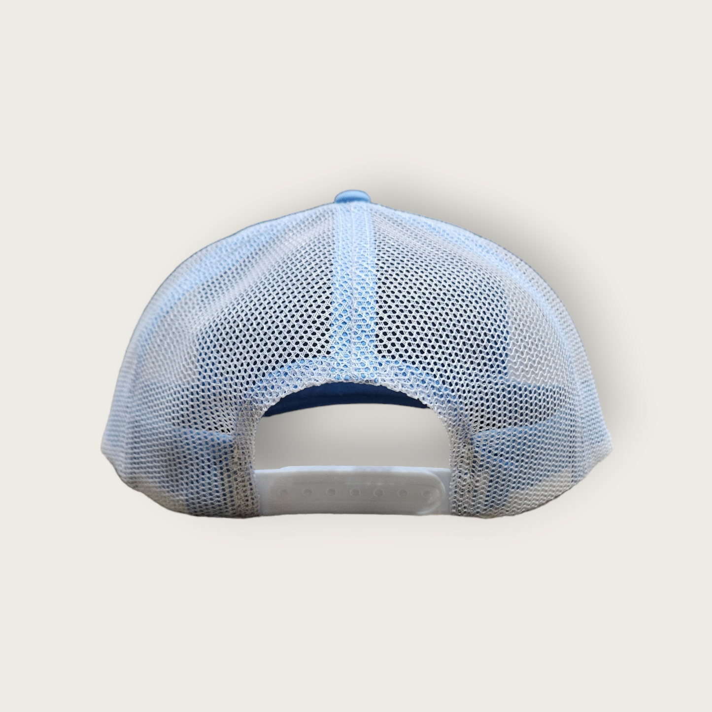 7 Panel Baby Blue/ White Trucker Hat Snapback 115C