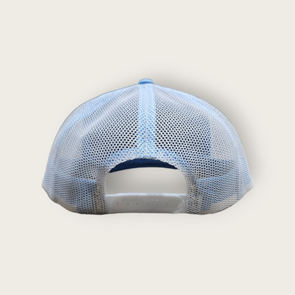 7 Panel Baby Blue/ White Trucker Hat Snapback 115C
