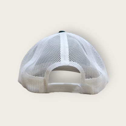 7 Panel Green/ White Trucker Hat Snapback 115C