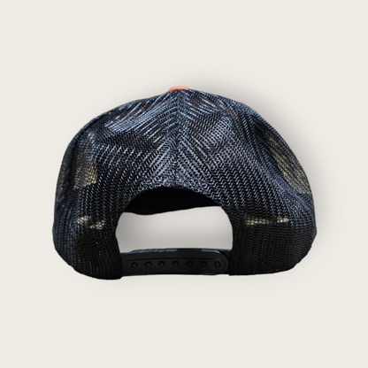 7 Panel Carmel/ Black Trucker Hat Snapback 115C