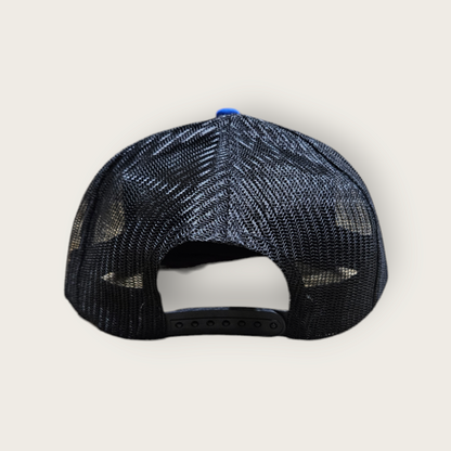 7 Panel Royal/ Black Trucker Hat Snapback 115C
