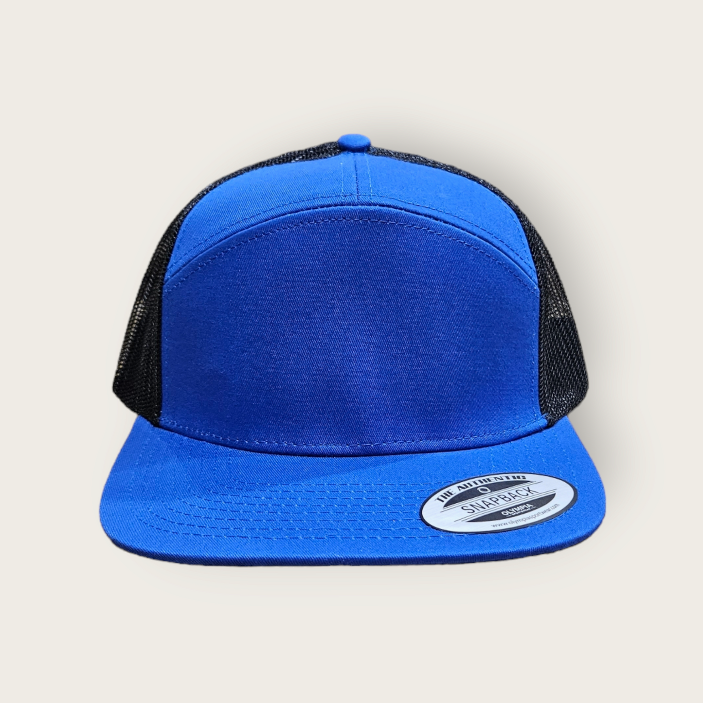 7 Panel Royal/ Black Trucker Hat Snapback 115C