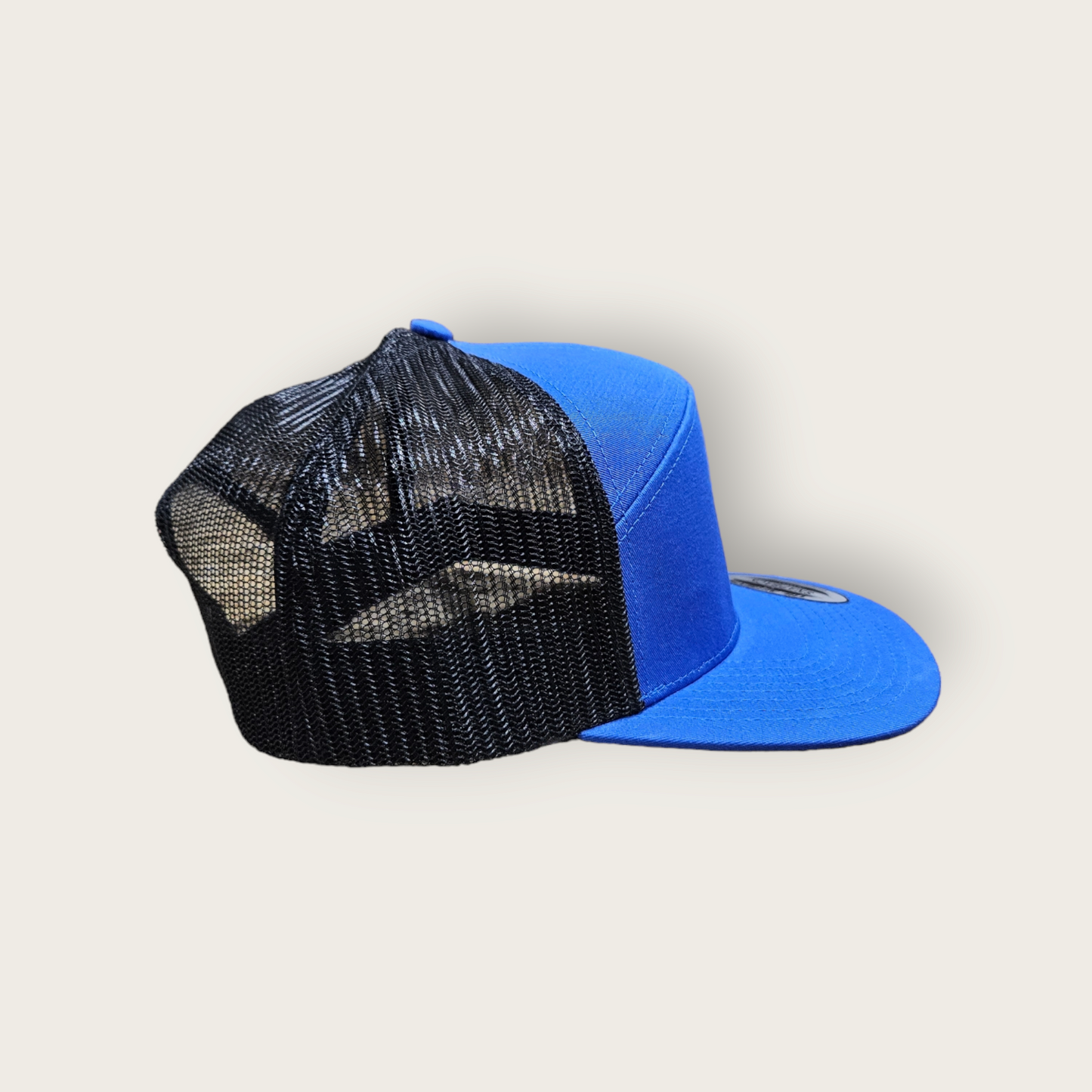 7 Panel Royal/ Black Trucker Hat Snapback 115C