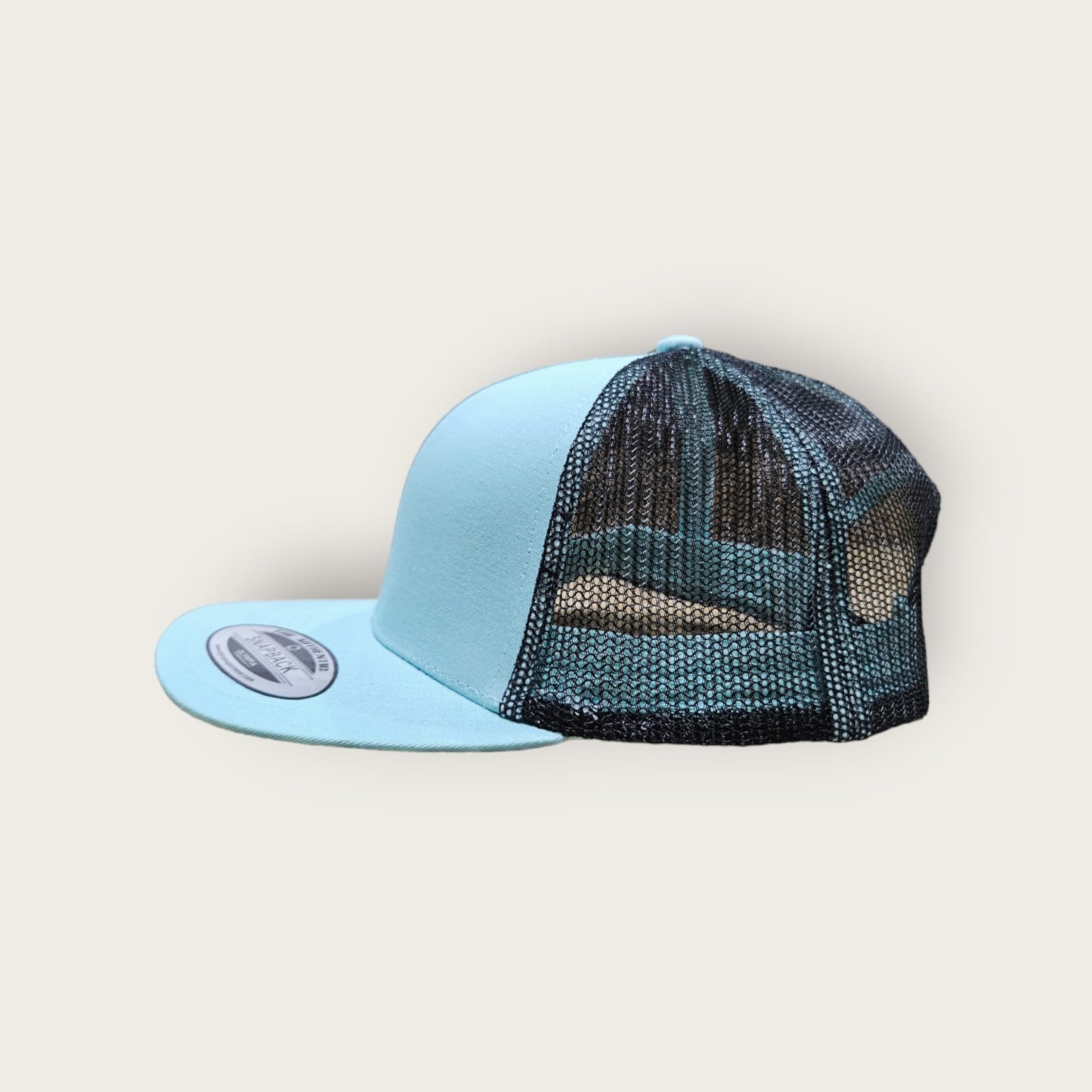 6 Panel Seafoam/Black Trucker Hat 110C