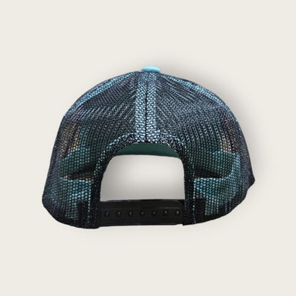 6 Panel Seafoam/Black Trucker Hat 110C